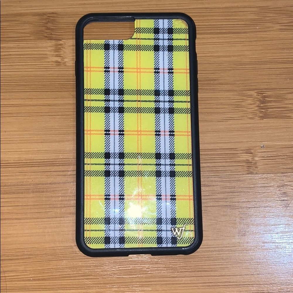 yellow plaid i phone 8 plus wildflower case